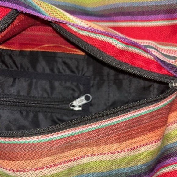 Vans Off The Wall Multi-color Striped Backpack Bag - Picture 3 of 8